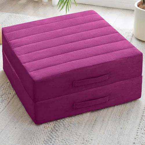 Miniatura 10 de JKMAX 2 Piezas Almohadas de Espuma de Alta Densidad para Piso - Almohadas Grandes Mejoradas para Asientos de Adultos - Cojín de Piso para Exteriores