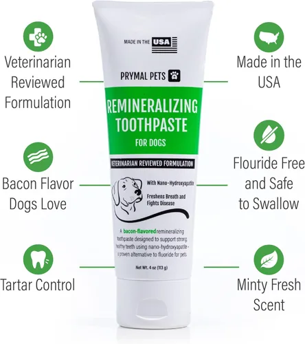 Miniatura 4 de Cepillo de dientes para perros I Paquete de 4 cepillos de dientes de bambú de dos caras para perros y gatos pequeños y grandes, cerdas suaves suaves