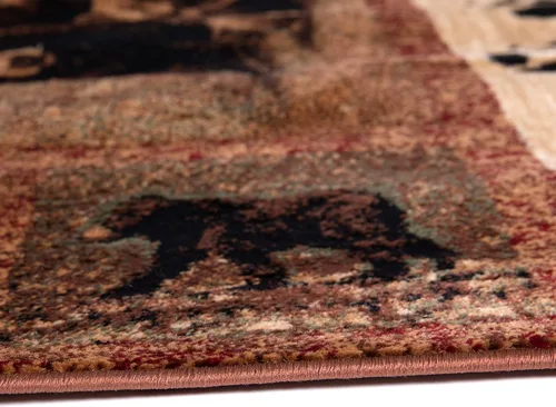 Miniatura 5 de Masada Masada Rugs Kodiak Collection - Alfombra de 2 x 3 pies para cabaña/cabaña con escena de oso y cachorro