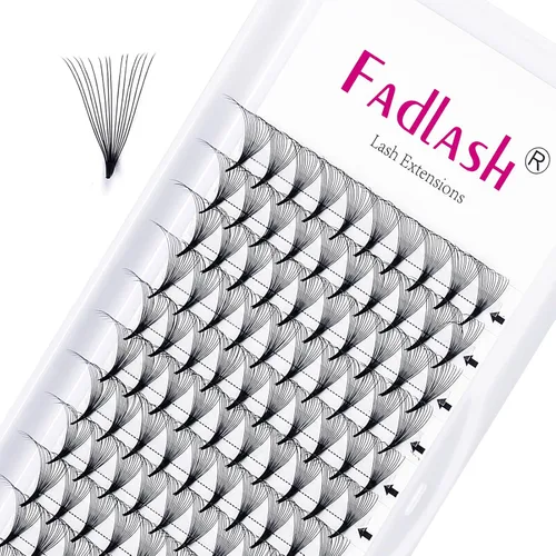 Miniatura 23 de Extensiones de pestañas postizas en abanico 10D Extensiones de pestañas postizas prefabricadas 0.05 0.07 de grosor Extensiones de pestañas postizas