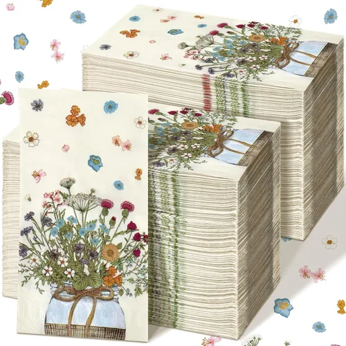 Miniatura 26 de Seajan 200 Piezas Servilletas de Papel de Calabaza de Otoño de Acción de Gracias Toallas de Mano Desechables para Baño Toallas de Invitados