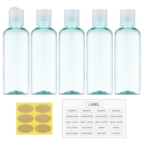 Miniatura 15 de Botella de viaje de 3.4oz con tapa abatible con tapa superior de disco, Claro Transparente