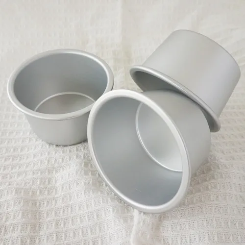 Miniatura 8 de Juego de sartenes de aluminio para tartas, 6 piezas de pastelería de una sola porción, moldes grandes para magdalenas, herramienta para hornear