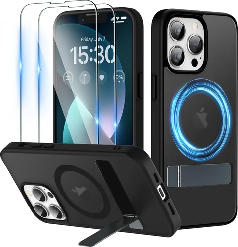 Miniatura 9 de Magsafe - Funda magnética para iPhone 13 de 6.1 pulgadas, soporte delgado con protector de pantalla compatible con Magsafe a prueba de golpes, Negro