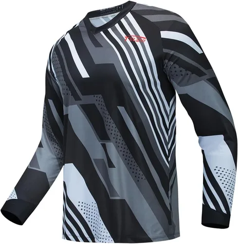 Miniatura 168 de Hotlion Camiseta de ciclismo para hombre, manga larga, MTB Motocross, ropa de carreras todoterreno