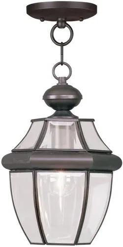 Miniatura 10 de Livex Lighting 2152-01 Monterey - Farol colgante para exteriores, 1 luz, latón antiguo