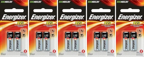 5 x 2 Energizer A23 21/23 23A MN21 GP23 12 V Abridor de puerta de garaje alcalino 10 baterías