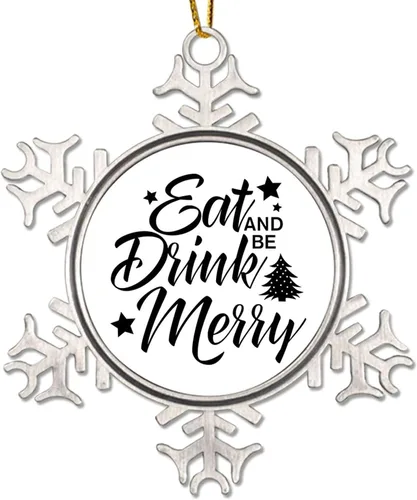 Miniatura 9 de Adornos de Navidad para árbol, cacao caliente, clima, regalos de recuerdo de Navidad, copo de nieve de metal, decoración de árbol de Navidad, citas