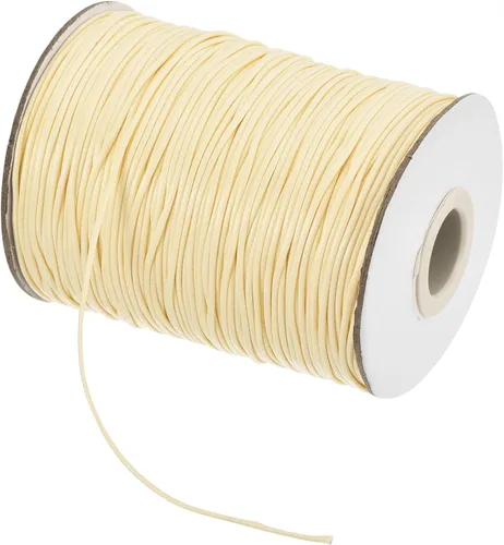 Miniatura 46 de MECCANIXITY Cordón encerado de poliéster encerado de 0.031 in, cuerda de cera de 175 yardas para hacer pulseras, collares, cuentas, joyería y Caqui
