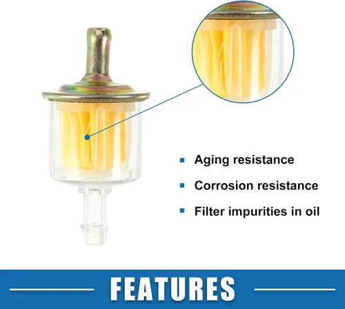 Miniatura 5 de Se adapta a filtros de combustible en línea de gas de 1/4 de pulgada, duraderos para motores pequeños, mini bicicleta, ATV, UTV, motocicleta