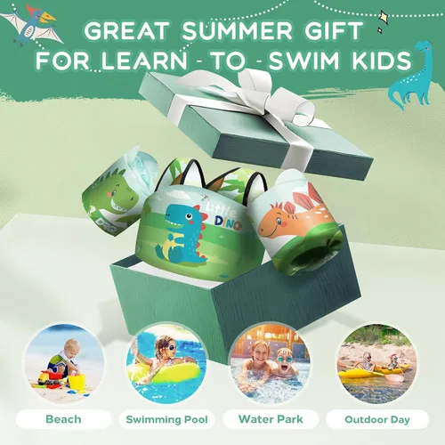 Miniatura 7 de DRQ Chaleco de natación para niños pequeños, flotadores para niños de 22 a 66 libras, chaleco salvavidas para niños con arnés de hombro con alas