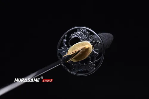 Miniatura 4 de MURASAME Espada Tanto Katana Corta de Arcilla Templada Acero T10 Hamon Real Muy Afilar Espiga Completa Hecha a Mano