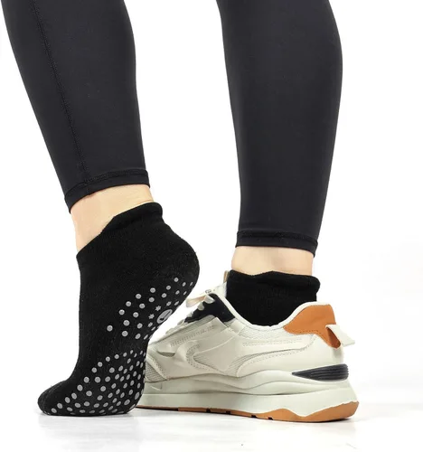 Miniatura 7 de Calcetines de pilates para mujer, calcetines acolchados antideslizantes para yoga, hospital, barras, deportes para el hogar, calcetines 24 pares