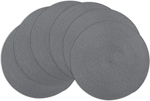 Miniatura 20 de Winknowl Juego de 4 manteles individuales redondos trenzados, lavables, tejidos resistentes al calor, para mesas de cocina, comedor, manteles Beige