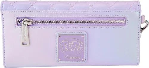 Miniatura 4 de Loungefly Billetera con solapa púrpura iridiscente con logotipo de BTS, Púrpura, Cartera