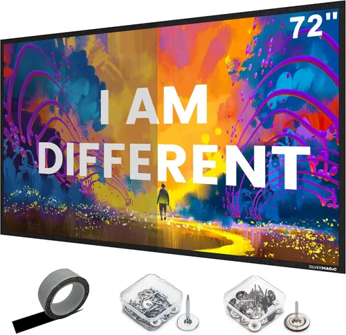 IOLIEO - Pantalla de proyector ALR para montaje en pared estándar, alto contraste, 70% ALR, alto brillo, 2.7X, ganancia, 72 pulgadas, pantalla gris