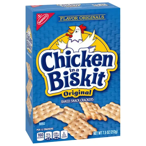 Miniatura 12 de Chicken in a Biskit Galletas horneadas originales, aperitivos a granel, 6 cajas de 7.5 onzas