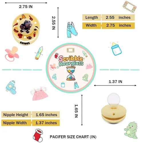 Miniatura 4 de Bonito chupete de tamaño adulto: Big Shield Paci para la ansiedad con clips Paci, pezón grande de silicona suave para dormir Amarillo