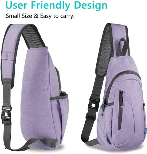 Miniatura 3 de TITECOUGO Bolso bandolera pequeño, mochila cruzada ligera para hombres y mujeres, bolsa de hombro para deportes y exteriores