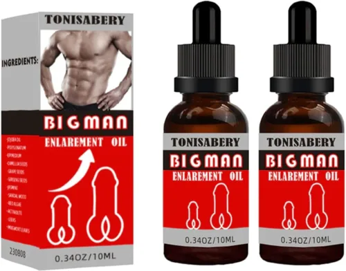 Miniatura 6 de Bigman Enlarge - Aceite de masaje de hierbas para hombre, mezcla botánica natural para piel y comodidad, 0.3 fl oz de ampliación