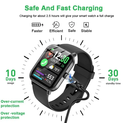 Miniatura 3 de VeryFit - Cable de carga magnético USB para reloj inteligente (2 unidades)