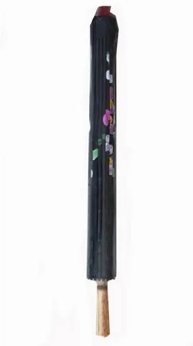 Miniatura 2 de Sombrilla JapanBargain estilo chino y japonés de 22 pulgadas de diámetro Negro