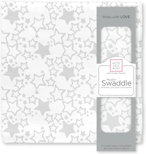 Miniatura 6 de SwaddleDesigns Manta de Arrullo de Muselina de Algodón, Manta de Recepción para Bebés Niños y Niñas, Mejor Regalo de Registro, 46x46 pulgadas