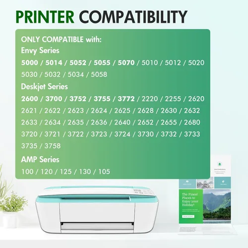Miniatura 2 de Paquete combinado de cartuchos de tinta 65XL 65 negros 3755 de repuesto para HP 65XL cartucho de tinta negra para impresora HP DeskJet 3755 2600