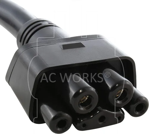 Miniatura 4 de AC WORKS Adaptador de carga EV para uso Tesla (14-50P 4-Prong Gen2 Pigtail-32Amp)