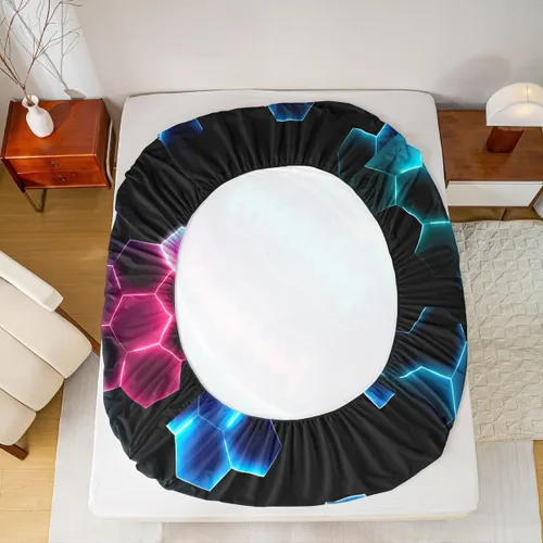 Miniatura 6 de Erosebridal Graffiti - Juego de sábanas de rugby con casco de rugby colorido, sábanas deportivas para niños y niñas, juego de fútbol, sábana bajera
