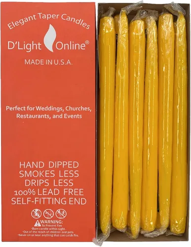 Miniatura 31 de D'light Online Elegantes Velas Cónicas de Otoño Estacional de 10 Pulgadas de Calidad Premium - Sin Perfume, Velas Cónicas Sumergidas a Mano, Sin