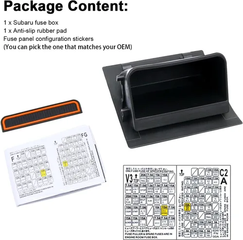 Miniatura 5 de Bandeja de Almacenamiento Contenedor de Monedas para Caja de Fusibles Compatible con Subaru Crosstrek XV Forester Legacy Outback Impreza WRX STI