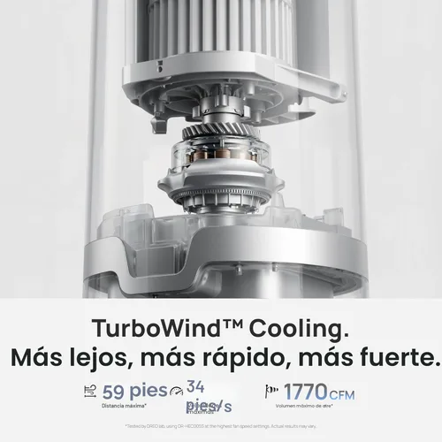 Miniatura 6 de DREO TurboCool Ventilador de nebulización 765S, ventiladores que soplan aire frío, refrigeración de 10 °F, enfriador de aire evaporativo rápido