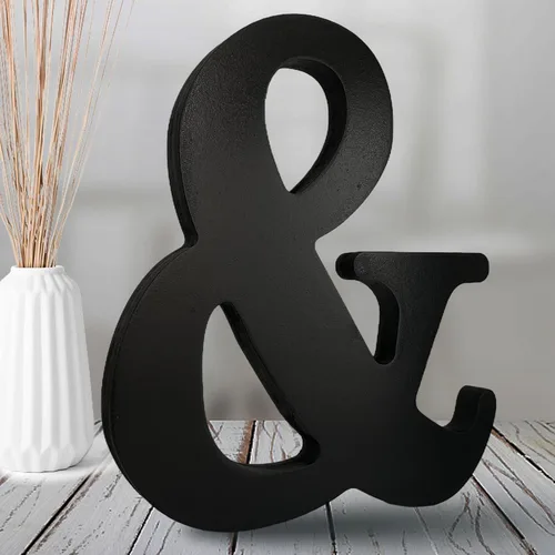 Miniatura 31 de AOCEAN Letras de madera negra de 8 pulgadas Letras de madera sin terminar para decoración de Halloween Letras decorativas de pie Tablero