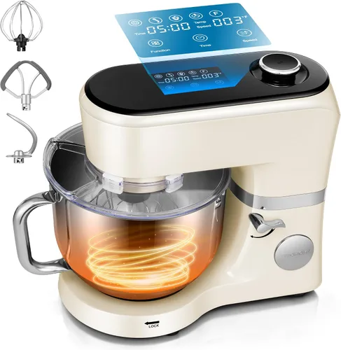 Miniatura 22 de VIVOHOME Batidora de pie con fermentación, preajustes de un toque, batidora eléctrica de masa con tazón de 6 cuartos, batidora de pie de cocina