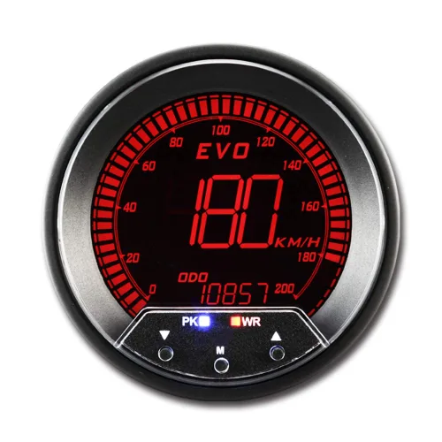 Miniatura 2 de MOTOR METER RACING Serie EVO 85 mm 3-3/8" Velocímetro digital GPS de 200 km/h con retroiluminación LED en azul, rojo, blanco y verde, función