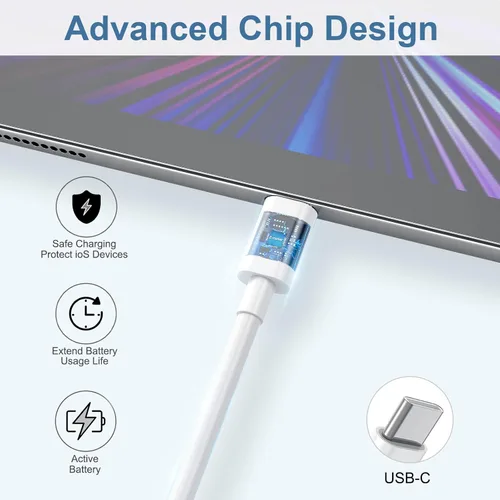 Miniatura 5 de Cable de carga USB C a USB C para Apple, 3 pies 60 W, paquete de 3 unidades, USBC/tipo C a tipo C, cable de carga rápida compatible con iPhone 17/17