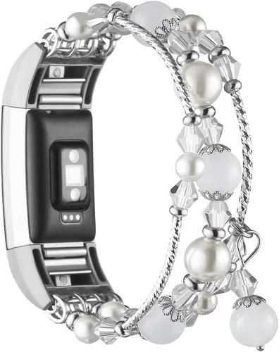 Simpeak 5.8-7.2 Correa de moda compatible con Fitbit Charge 2 Smartwatch, banda elástica de repuesto para mujer solo para Fitbit Charge 2, color