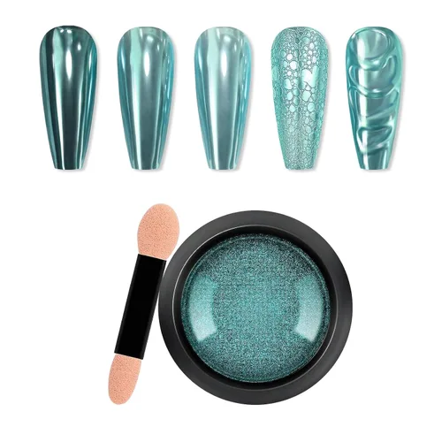Miniatura 26 de Polvo de uñas cromado de espejo metálico para uñas de gel, polvo holográfico de cromo, para decoración de uñas en el hogar, salón de bricolaje