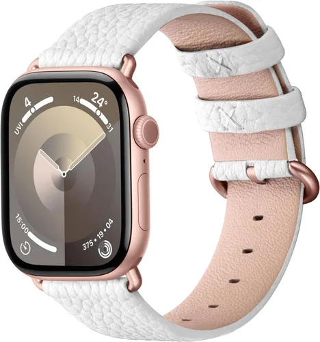 Miniatura 14 de Fullmosa Correa compatible con Apple Watch de cuero rojo de 1.65, 1.61, 1.58, 1.5 pulgadas, correa para iWatch para Series ultra3/2/1 SE3/2/1