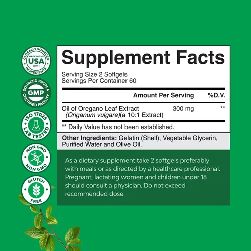 Miniatura 7 de Natures Craft Cápsulas blandas de aceite de orégano silvestre, cápsulas blandas súper concentradas, aceite de orégano para digestión y apoyo