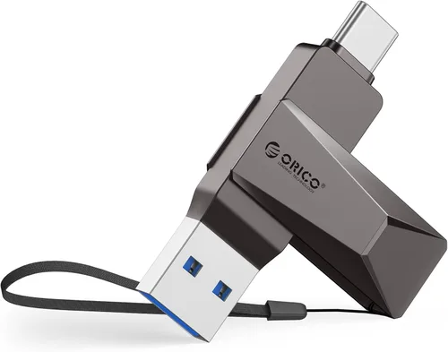 Miniatura 10 de ORICO Unidad flash USB 3.0 de doble puerto de 32 GB, 150 MB/s de lectura de 70 MB/s, escritura de 70 MB/s, inspirada en Cybertruck con rotación