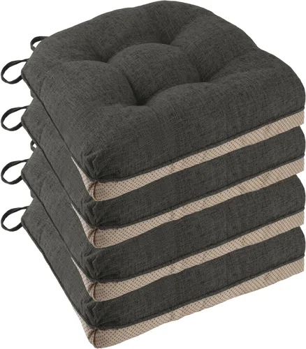 Miniatura 12 de Cojines Antideslizantes para Sillas de Comedor Juego de 4 Cojines para Sillas de Cocina 18"x18"x3" Cojines para Sillas Acolchados Cómodos y Suaves
