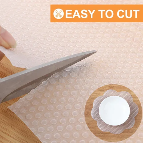 Miniatura 6 de FLPMIX Revestimiento transparente de 16 pulgadas: revestimientos impermeables para gabinetes de cocina, no adhesivo, fácil de limpiar, tapete