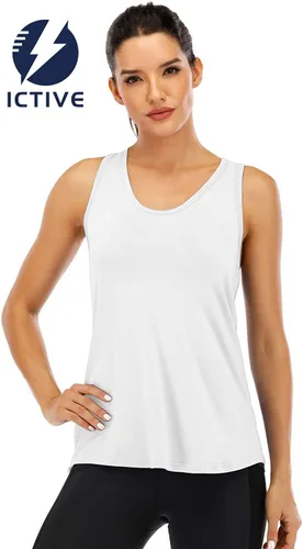 Miniatura 2 de ICTIVE - Camiseta deportiva sin mangas con espalda cruzada, para mujer, ideal para yoga