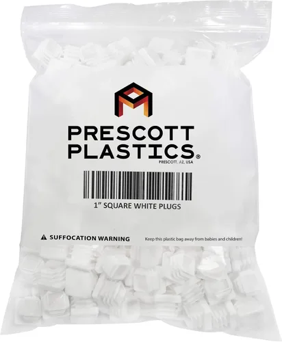 Miniatura 8 de Prescott Plastics Inserto cuadrado de plástico de 1 pulgada (paquete de 4), tapa de extremo blanco para tubos de metal, valla, inserto deslizante