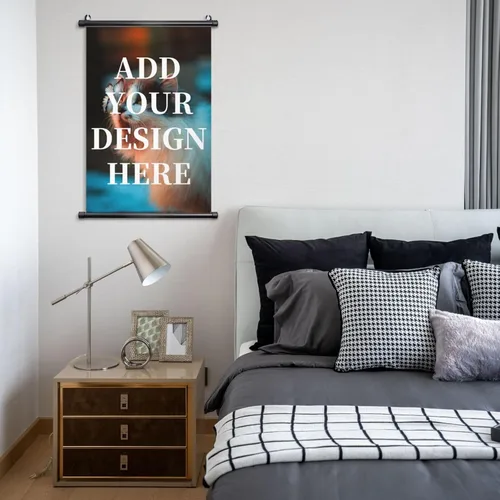 Miniatura 6 de QXYIYBU Póster colgante personalizado, diseño personalizado de tu propia foto, logotipo, texto, arte de pared, marco de madera ajustable, póster