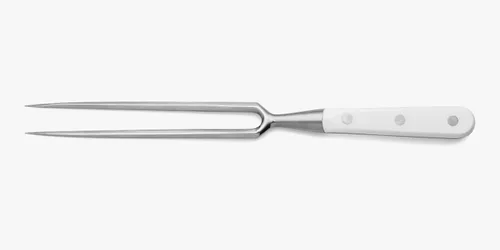 Miniatura 18 de Arcos Cuchillo forjado dentado de acero inoxidable de nitrum de 5 pulgadas y hoja de 5.118 in. Mango ergonómico POM de polioximetileno. Serie Blanco