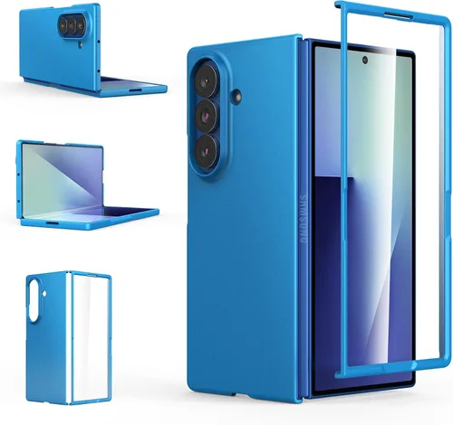Miniatura 13 de Foluu Funda Slim Fit para Samsung Galaxy Z Fold 5, con protector de pantalla frontal integrado, cubierta protectora de PC mate ultradelgada