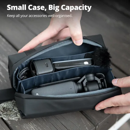 Miniatura 4 de AMBITFUL ZOOM P1 - Estuche de almacenamiento para DJI Osmo Pocket 3/4/360, bolsa de transporte de piel sintética impermeable, bolsa de viaje de gran